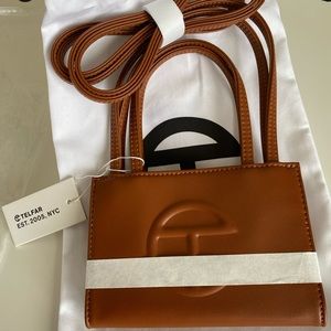 Telfar small tan shopping bag BRAND NEW